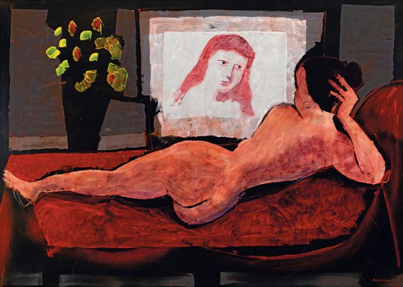 Charles Blackman - Nude and her Reflection