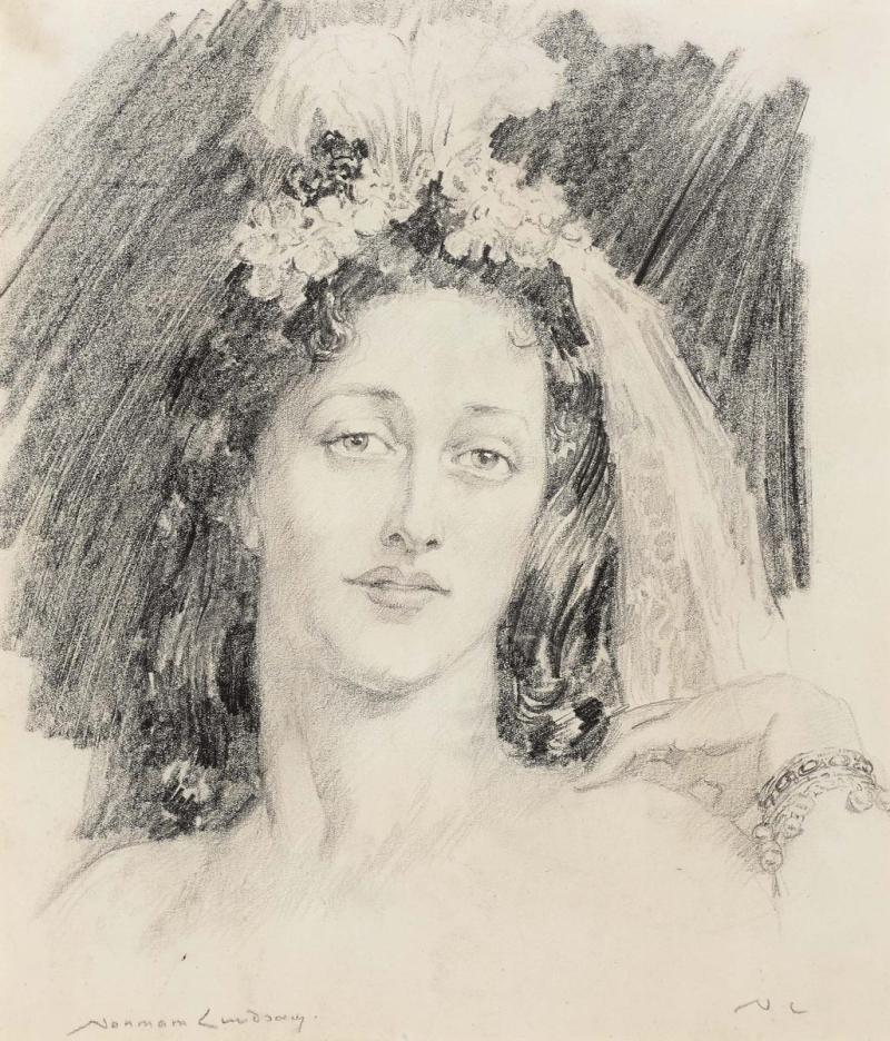 Norman Lindsay - The Feathered Headpiece