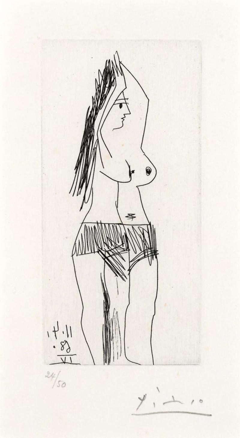 Pablo Picasso - Femme se Coiffant (from La Célestine)
