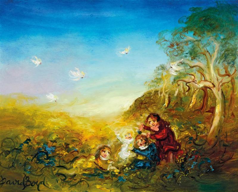 David Boyd - Family Gathering by the Gum Tree