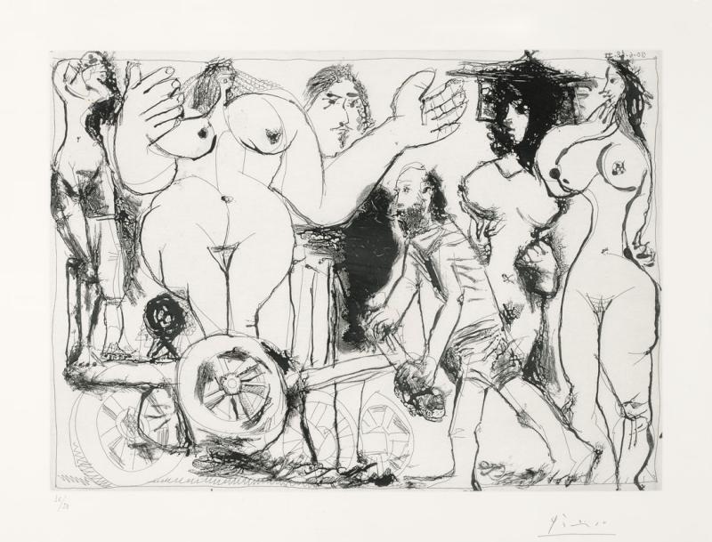 Pablo Picasso - Déménagement, ou Charrette Révolutionnaire (from Séries 347)