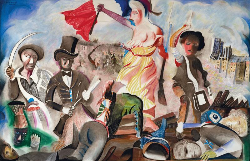 Charles Blackman - Liberty Leading the People (after Delacroix 1830)