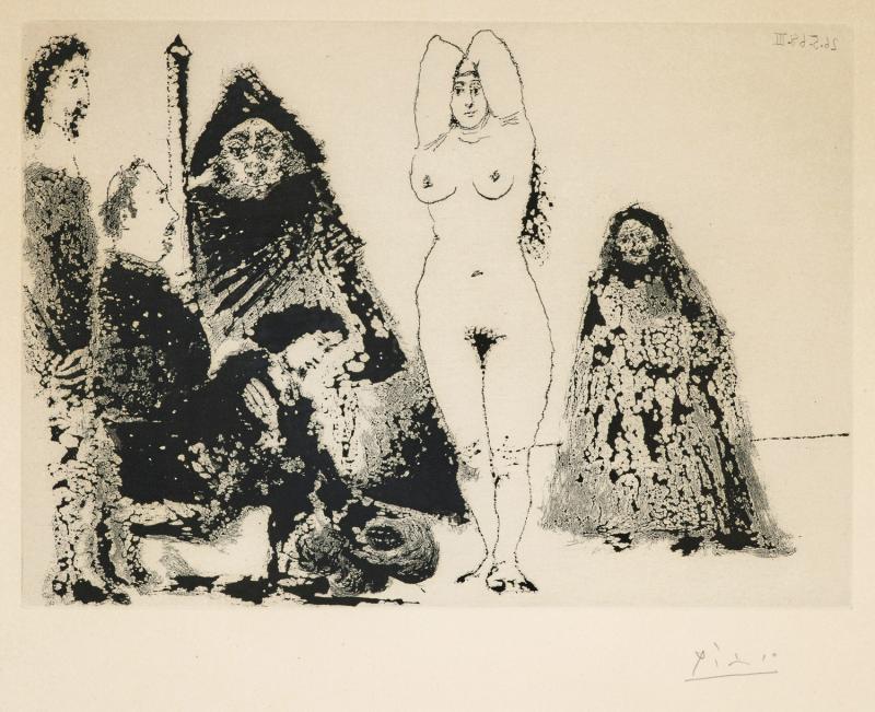 Pablo Picasso - Jeune Homme Faisant sa Décaration, en Présence des Autorités (pl.114 from La Série 347)