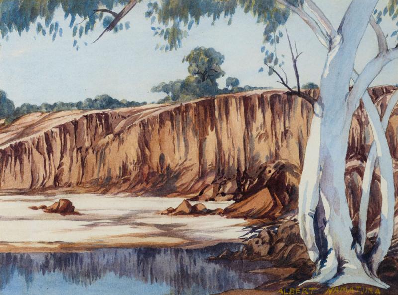 Albert Namatjira - Central Australian Landscape (Finke River)