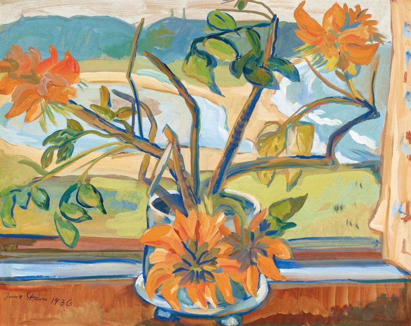 Irma Stern - Flowers and Beach Landscape
