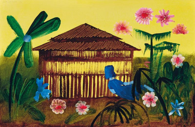 Charles Blackman - Queensland House and Flowers