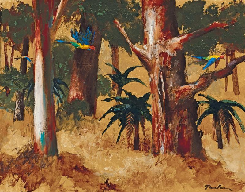 ALBERT TUCKER - Parrots and Bush