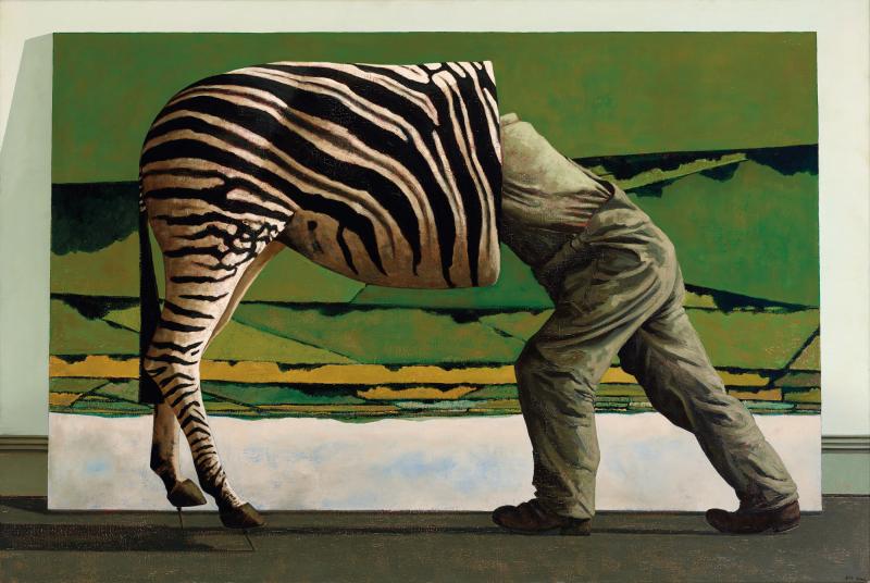 JOHN KELLY - Man Looking into a Zebra