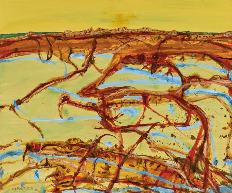 JOHN OLSEN - Figure in a Landscape