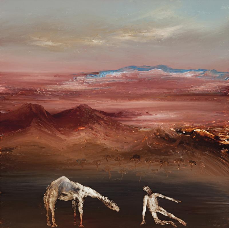 SIDNEY NOLAN - Landscape - Man and Camel