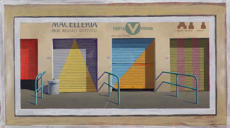 JEFFREY SMART - Study for 'The Four Closed Shops'