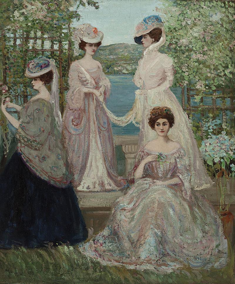 CHARLES CONDER - Four Ladies on a Terrace