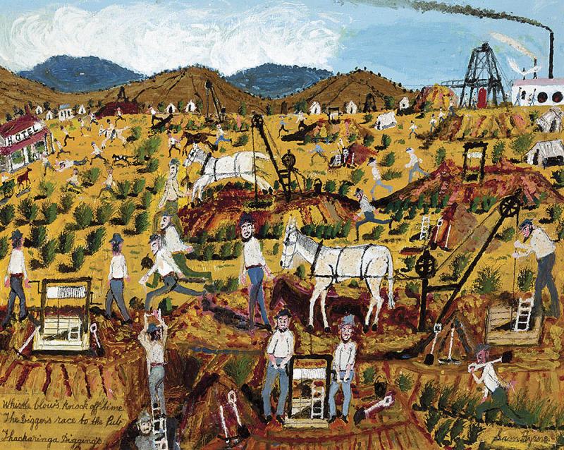 SAM BYRNE - Whistle Blows, Knock off time, the Diggers race to the Pub, Thackaringa Diggings