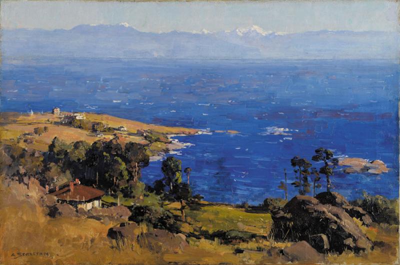 ARTHUR STREETON - Blue Bay and Olympic Mountains