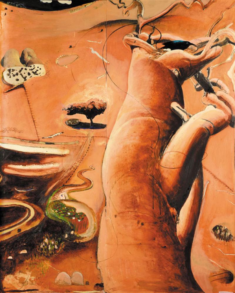 BRETT WHITELEY - Sloping up on the Olgas (I) (with Crow)