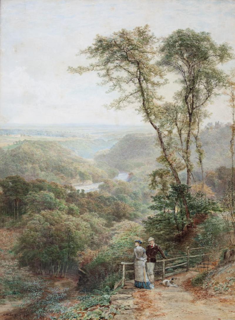 E. WAKE COOK - The River Ure, from Mowbray Point - Yorkshire