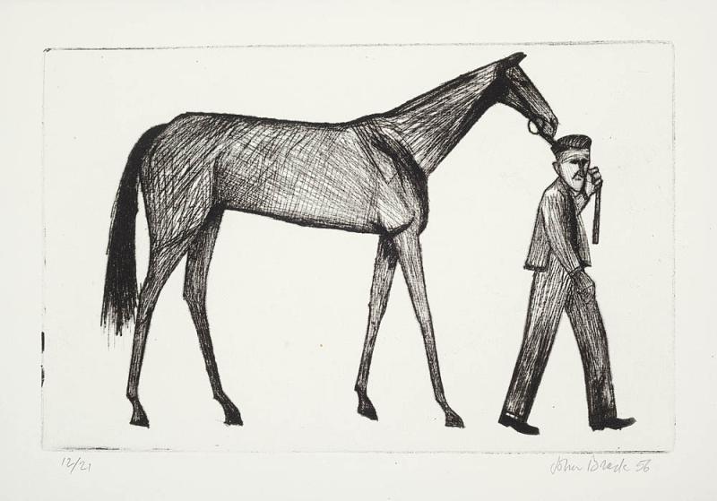 JOHN BRACK - Strapper and Horse