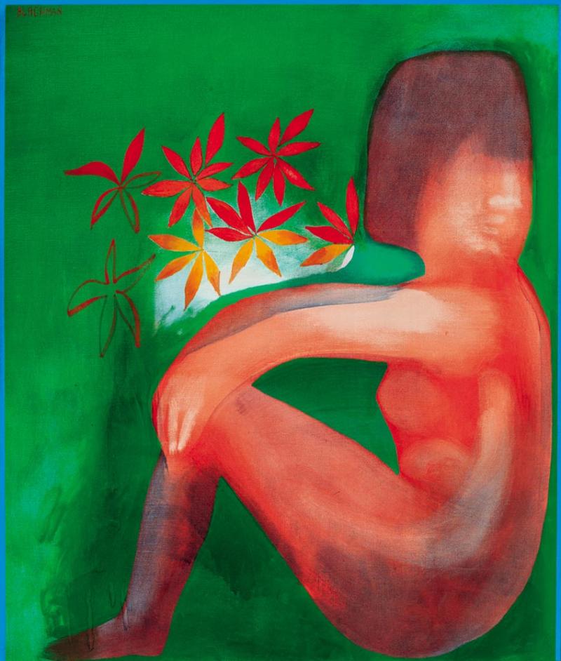 CHARLES BLACKMAN - Nude and Flowers