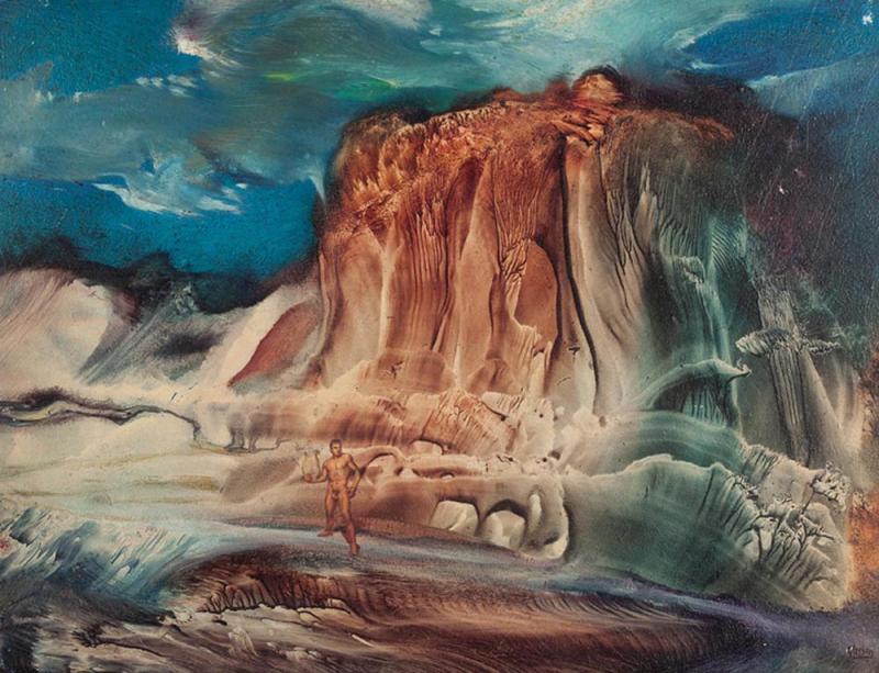 JAMES GLEESON - Figure in Surrealist Landscape
