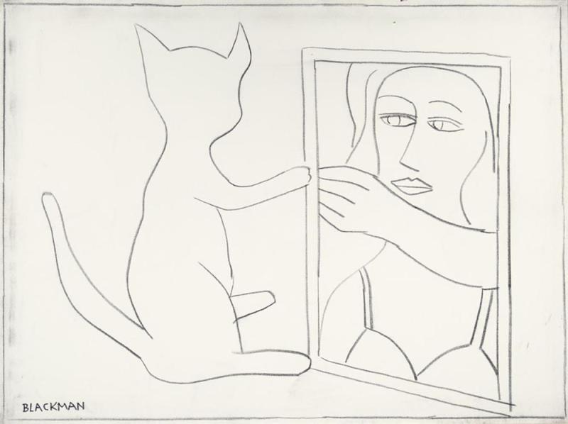 CHARLES BLACKMAN - Girl and Cat