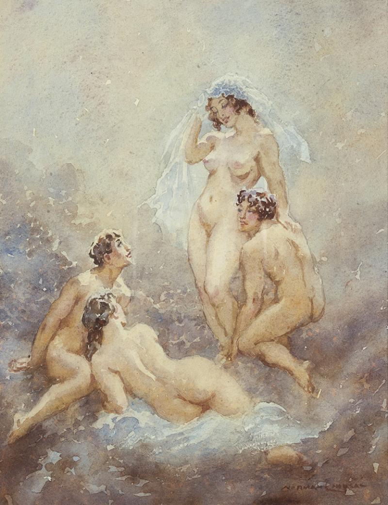 NORMAN LINDSAY - Untitled (Four Nudes)