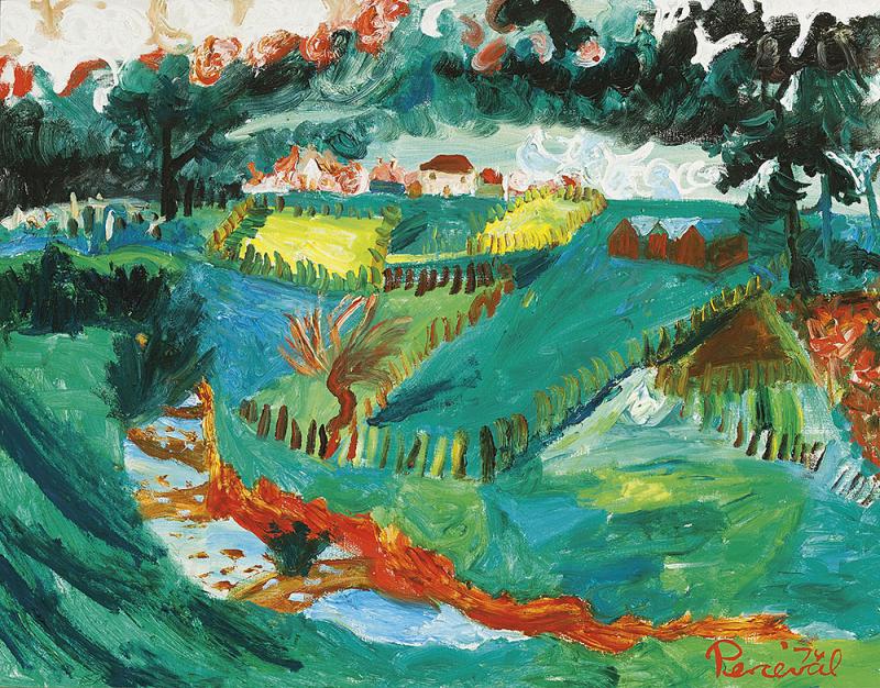 JOHN PERCEVAL - Landscape with Farm No.1