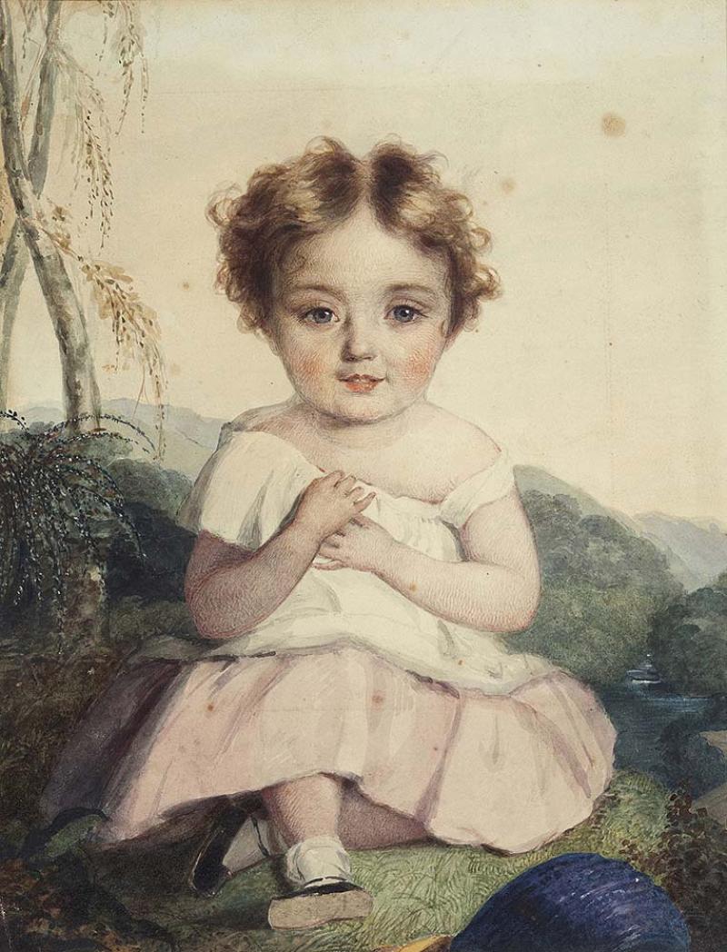 ARTIST UNKNOWN - Portrait of a Girl in a Landscape